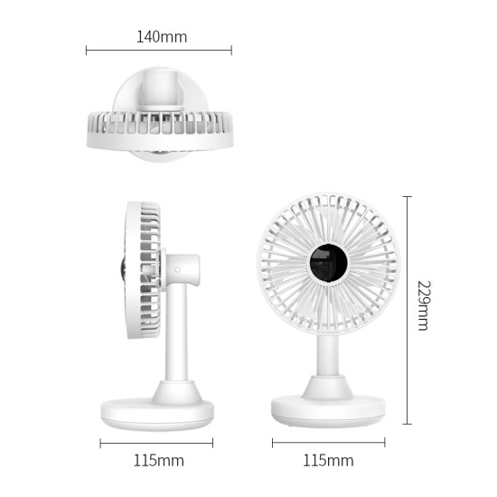 Вентилатор за бюро Orico Desktop USB Fan - YT-N9C-WH-BP