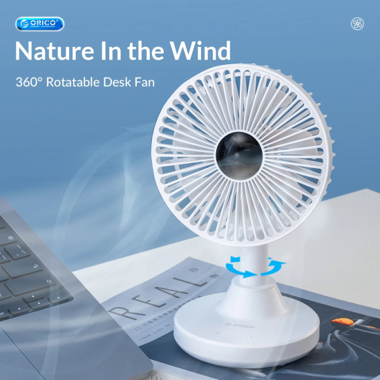 Вентилатор за бюро Orico Desktop USB Fan - YT-N9C-WH-BP