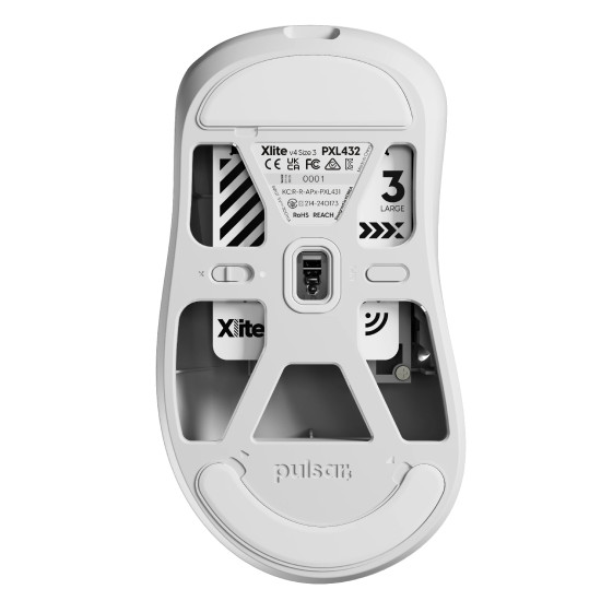 Безжична мишка Pulsar Wireless Gaming Mouse Xlite v4 Size3 White - 1K (8K Compatible)