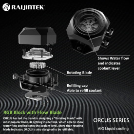 Водно охлаждане Raijintek Water Cooling - ORCUS 120 RBW