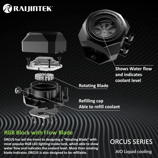 Водно охлаждане Raijintek Water Cooling - ORCUS 120 RBW