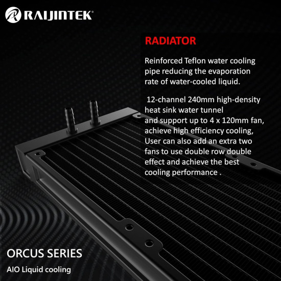 Водно охлаждане Raijintek Water Cooling - ORCUS 120 RBW