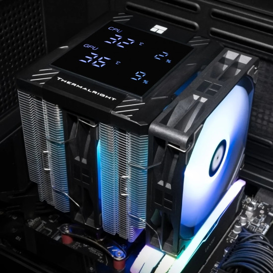 Охладител за процесор Thermalright CPU Cooler Peerless Assassin 120 Digital A-RGB Black - Dual-Tower - LGA1851/AM5