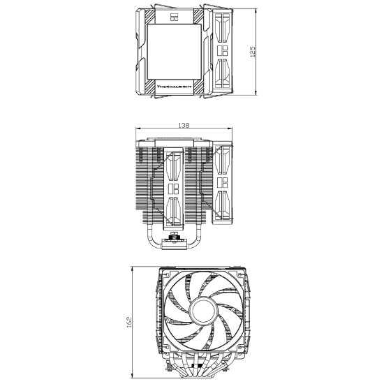 Охладител за процесор Thermalright CPU Cooler Peerless Assassin 120 Digital A-RGB Black - Dual-Tower - LGA1851/AM5