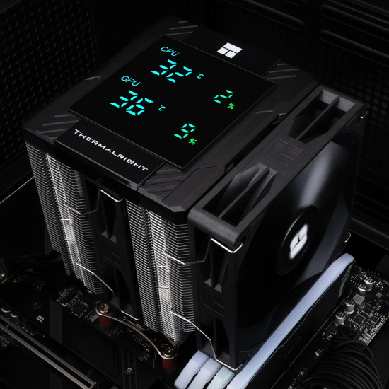 Охладител за процесор Thermalright CPU Cooler Peerless Assassin 120 Digital Black - Dual-Tower - LGA1851/AM5