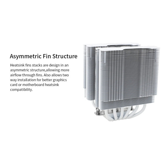 Охладител за процесор Thermalright CPU Cooler Peerless Assassin 120 White - Dual-Tower - LGA1851/LGA1700/AM5