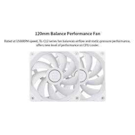 Охладител за процесор Thermalright CPU Cooler Peerless Assassin 120 White - Dual-Tower - LGA1851/LGA1700/AM5