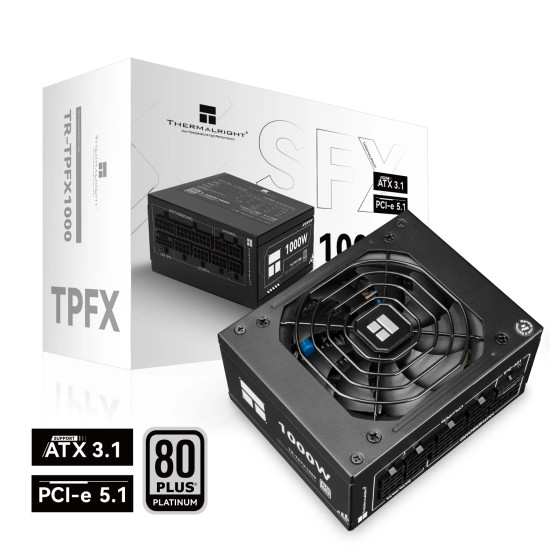 Захранване Thermalright PSU SFX 3.1 1000W Platinum, Full Modular - TR-TPFX1000