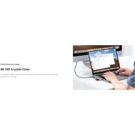 USB хъб Ugreen за Apple Macbook Pro/Air USB3.1 Type-C x 2 - USB3.0 x 2, SD/TF, Power Distribution CM251 - 60560