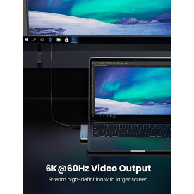 USB хъб Ugreen за Apple Macbook Pro/Air USB3.1 Type-C x 2 - USB3.0 x 2, SD/TF, Power Distribution CM251 - 60560