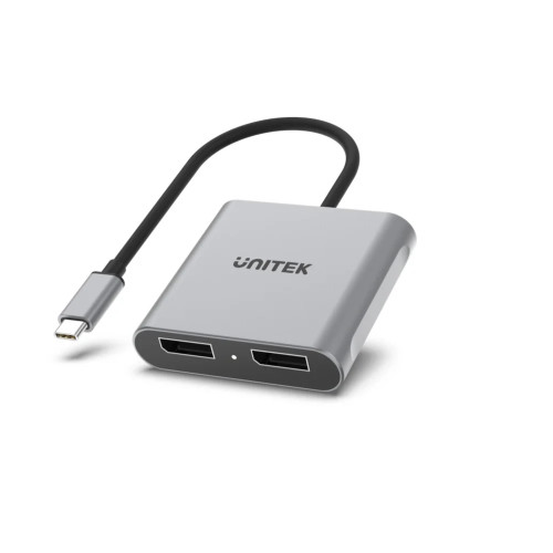 Адаптер Unitek USB-C M to DisplayPort x 2 F - 8K@30Hz, MST - V1404A