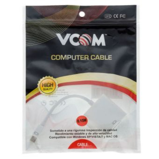 Адаптер VCom Mini Display Port DP M / VGA F - CG613-0.15m