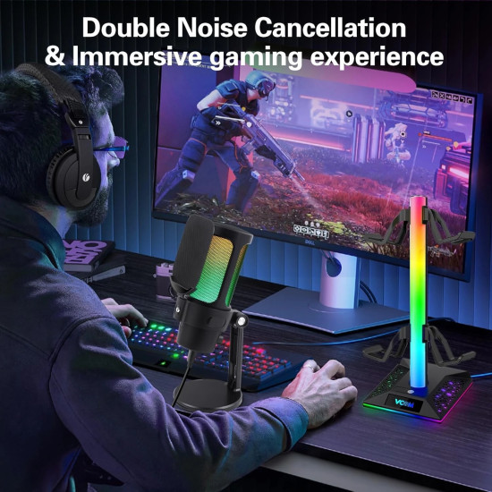 Микрофон VCom Gaming USB Microphone - VCOM-M902 Black - USB, RGB