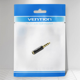 Адаптер Vention Audio 3.5mm M / 2.5mm F Black Metal - BFBB0
