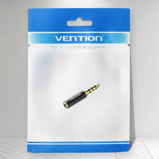 Адаптер Vention Audio 3.5mm M / 2.5mm F Black Metal - BFBB0