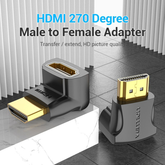 Адаптер Vention HDMI Right Angle 270 Degree M/F - AINB0