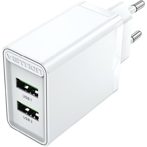 Зарядно Vention Fast Charger 2 x QC3.0 18W White - FBAW0