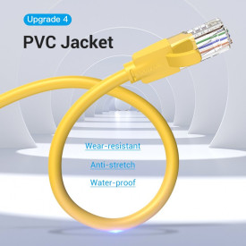 Мрежови кабел Vention LAN UTP Cat.6 Patch Cable - 1M Yellow - IBEYF