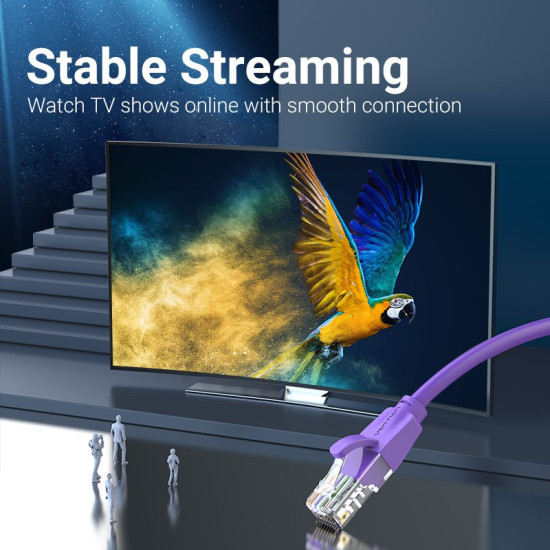 Мрежови кабел Vention LAN UTP Cat.6 Patch Cable - 2M Purple - IBEVH