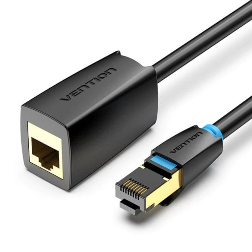 Удължителен кабел за мрежа Vention Cat.8 SSTP Extension Patch Cable 2M Black 40Gbps - IKHBH