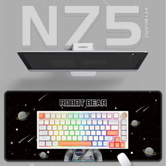 Клавиатура VGN Professional Gaming Mechanical Keyboard N75 RGB Jelly Orange - Power Purple Switches [Tactile]