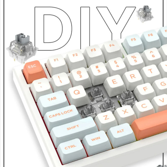 Клавиатура VGN Professional Gaming Mechanical Keyboard N75 RGB Jelly Orange - Power Purple Switches [Tactile]