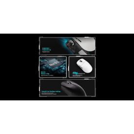 Безжична мишка VXE Wireless Gaming Mouse Dragonfly R1 1K - Huano Ice Berry Pink Dot Switches, White