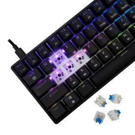 Клавиатура White Shark Gaming Mechanical Keyboard SHINOBI 2 - YUSYA 5P Blue Switches (English US), Black