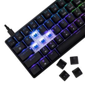 Клавиатура White Shark Gaming Mechanical Keyboard SHINOBI 2 - YUSYA 5P Blue Switches (English US), Black
