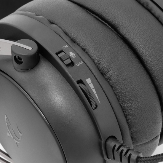 Слушалки White Shark Gaming Headphones GORILLA BLACK/GREY - 53mm, Stereo 2.0