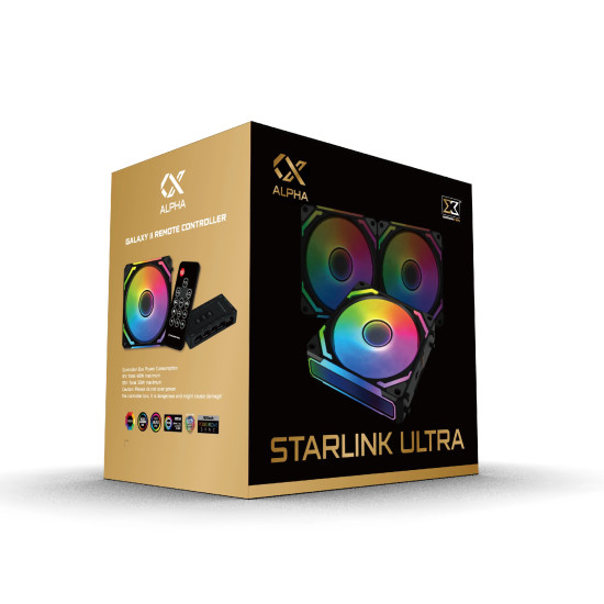 Комплект вентилатори Xigmatek Fan Pack 3-in-1 3x120mm - Starlink Ultra - Infinity Mirror, A-RGB