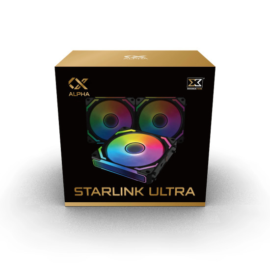 Комплект вентилатори Xigmatek Fan Pack 3-in-1 3x120mm - Starlink Ultra - Infinity Mirror, A-RGB