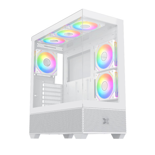 Кутия за компютър Xigmatek Alphard Arctic - 6 ARGB fans, White