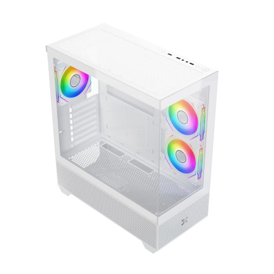 Кутия за компютър Xigmatek Alphard Arctic - 6 ARGB fans, White
