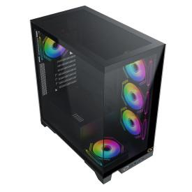 Кутия за компютър Xigmatek Endorphin Ultra - 4 ARGB fans, Black