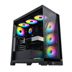 Кутия за компютър Xigmatek Endorphin Ultra - 4 ARGB fans, Black