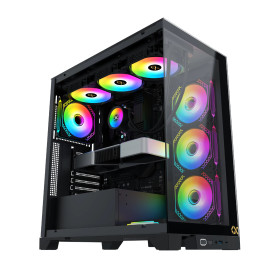 Кутия за компютър Xigmatek Endorphin Ultra - 4 ARGB fans, Black