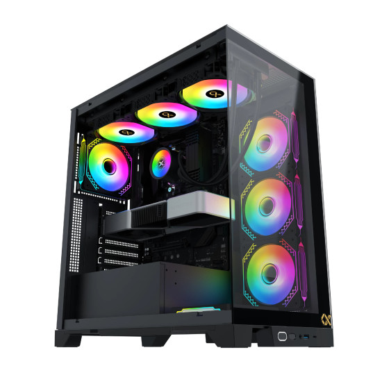 Кутия за компютър Xigmatek Endorphin Ultra - 4 ARGB fans, Black