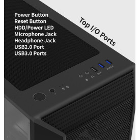 Кутия за компютър Zalman Case ATX - I3 NEO Black - RGB, Mesh