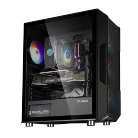 Кутия за компютър Zalman Case ATX - I3 NEO Black - RGB, Mesh