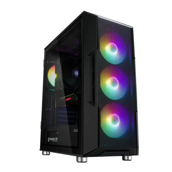 Кутия за компютър Zalman Case ATX - I3 NEO Black - RGB, Mesh