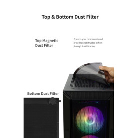 Кутия за компютър Zalman Case ATX - I3 NEO Black - RGB, Mesh