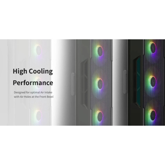 Кутия за компютър Zalman Case ATX - I3 NEO Black - RGB, Mesh