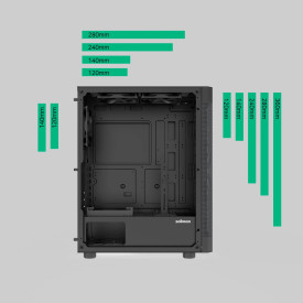 Кутия за компютър Zalman Case ATX - I4 Black - Full Mesh, 6 fans included