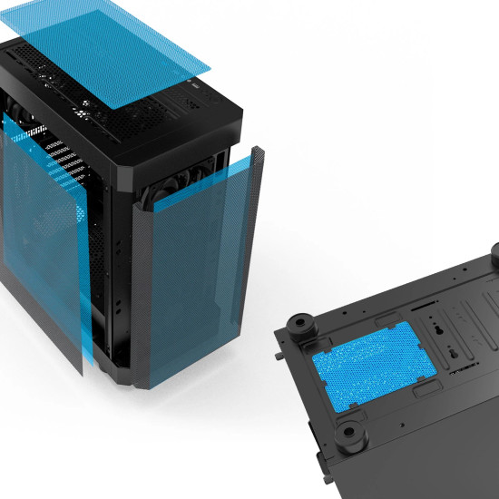 Кутия за компютър Zalman Case ATX - I4 Black - Full Mesh, 6 fans included