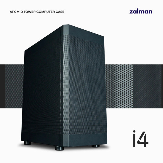 Кутия за компютър Zalman Case ATX - I4 Black - Full Mesh, 6 fans included