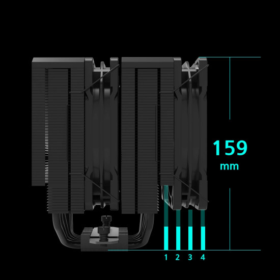 Охладител за процесор Zalman CPU Cooler CNPS14X DUO Black - Dual-Tower - LGA1851/AM5