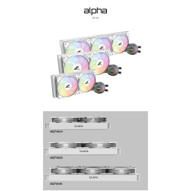 Водно охлаждане Zalman Water Cooling ALPHA 24 WHITE - Addressable RGB - LGA1700/AM5