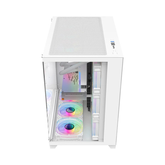 Кутия за компютър 1stPlayer Case ATX - MEGAVIEW MV8 White