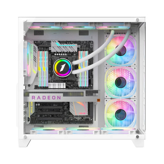 Кутия за компютър 1stPlayer Case ATX - MEGAVIEW MV8 White